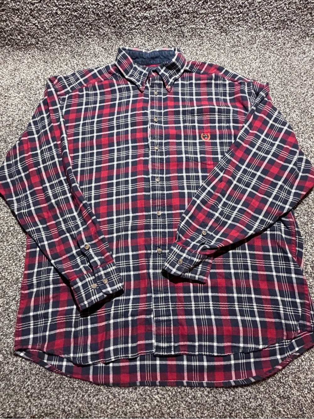 Duck Head Red and Navy Plaid Button-Down Shirt